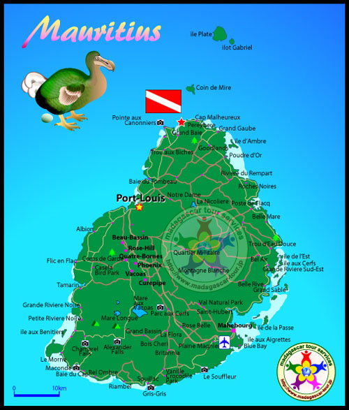 モーリシャス地図