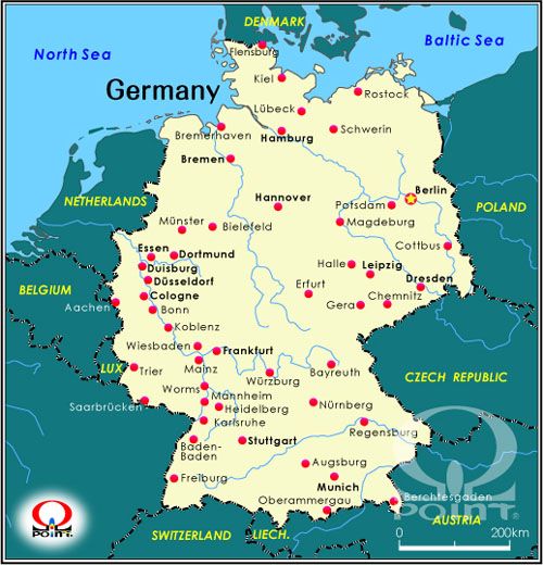 ドイツ地図 Map of Germany