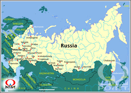 ロシア地図 Map of Russia